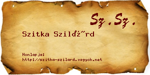 Szitka Szilárd névjegykártya